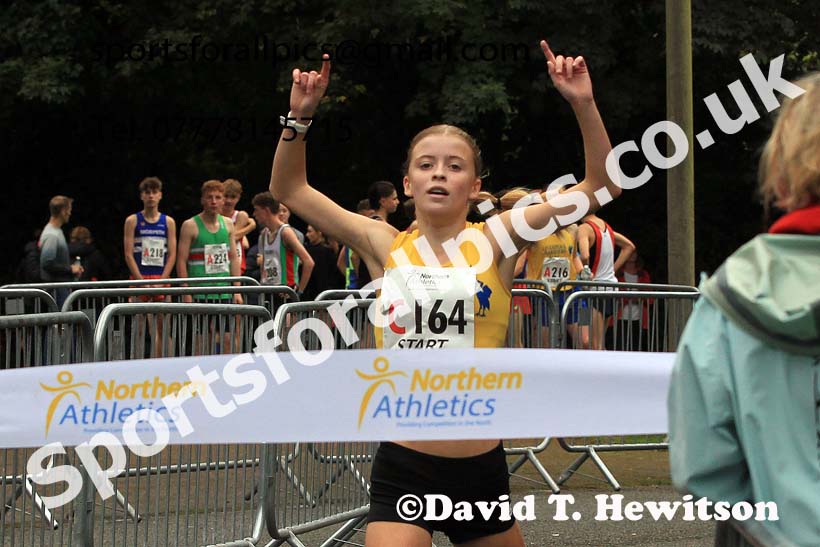 Girls under-15s 2023 Northern 6 and 4 Stage Relays and Youngsters, Birkenhead Park, Wirral.  Photo: David T. Hewitson/Sports for All Pics